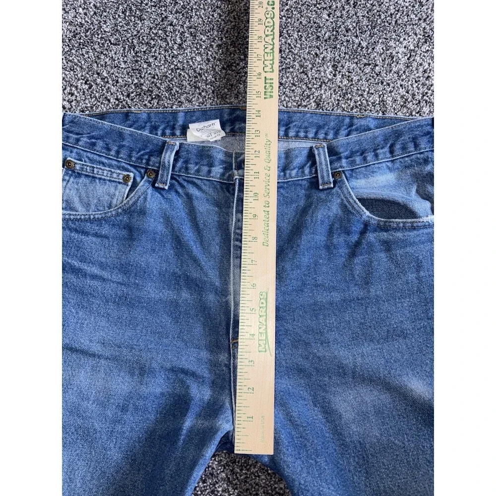 Carhartt B18 PRW Straight Fit Jeans Mens 38x32 Blue Denim Pants Mexico Made Work